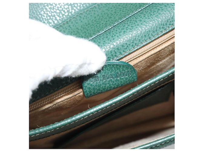 Borsa GUCCI in pelle verde e oro Auth 184457 D'oro - vista 12