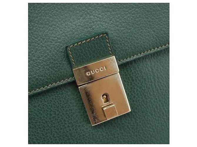 Borsa GUCCI in pelle verde e oro Auth 184457 D'oro - vista 18