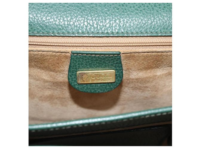 Borsa GUCCI in pelle verde e oro Auth 184457 D'oro - vista 19