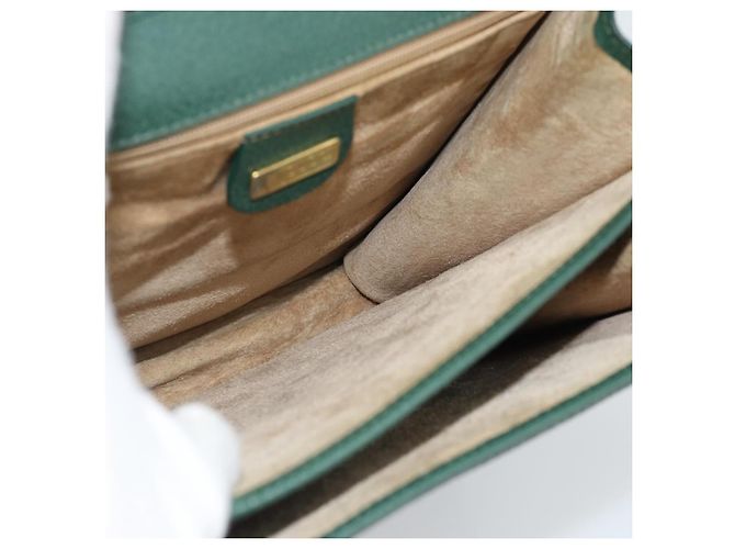 Borsa GUCCI in pelle verde e oro Auth 184457 D'oro - vista 20