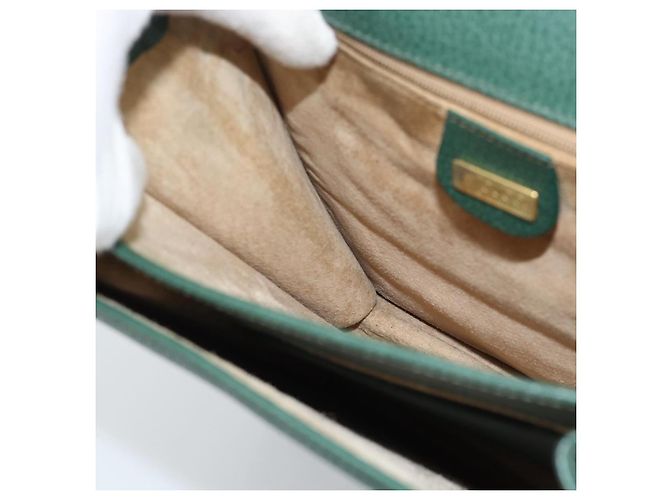 Borsa GUCCI in pelle verde e oro Auth 184457 D'oro - vista 21