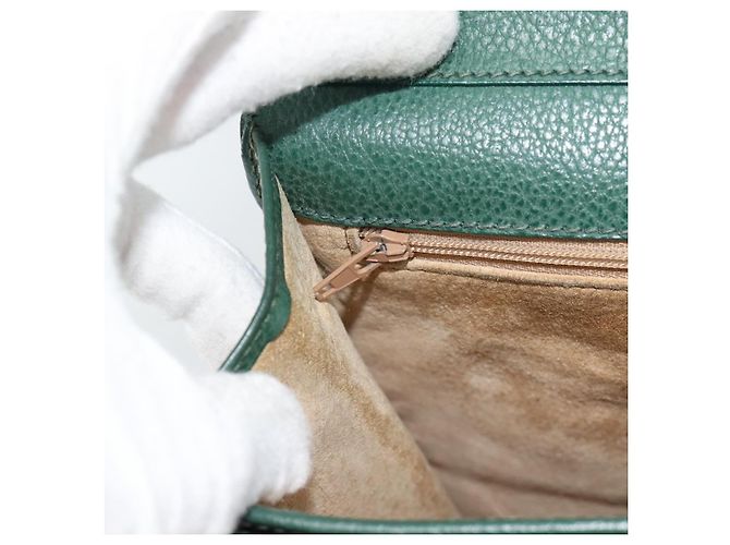 Borsa GUCCI in pelle verde e oro Auth 184457 D'oro - vista 22