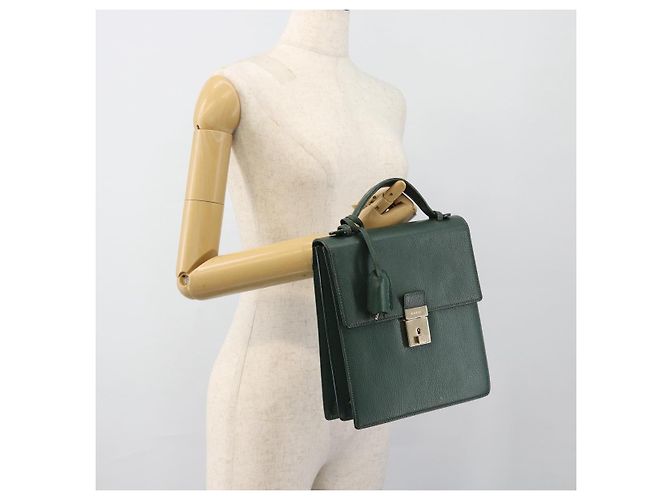 Borsa GUCCI in pelle verde e oro Auth 184457 D'oro - vista 26