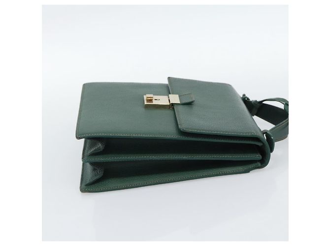 Borsa GUCCI in pelle verde e oro Auth 184457 D'oro - vista 4