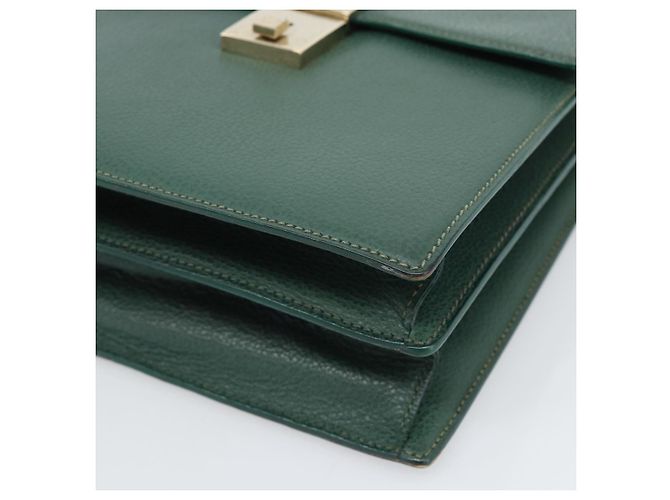 Borsa GUCCI in pelle verde e oro Auth 184457 D'oro - vista 9