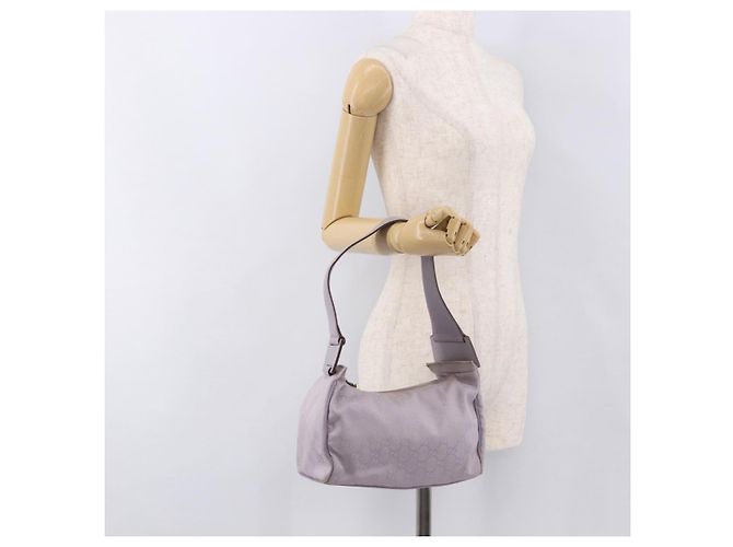 Borsa a Spalla GUCCI GG Canvas Viola Oro 92699 Auth 187782 D'oro Porpora - vista 23