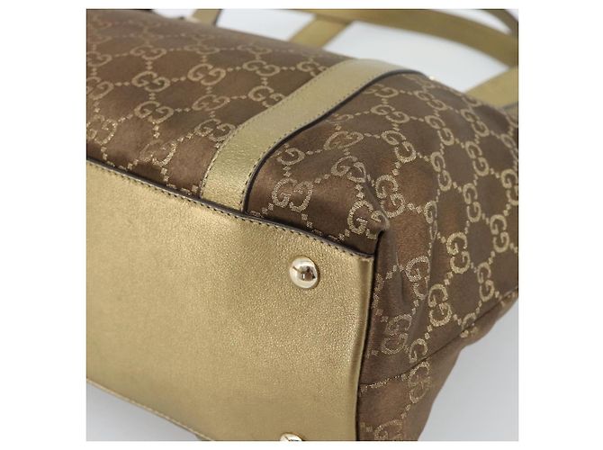 Borsa GUCCI GG Canvas Oro 141470 Auth ka4787 D'oro - vista 15