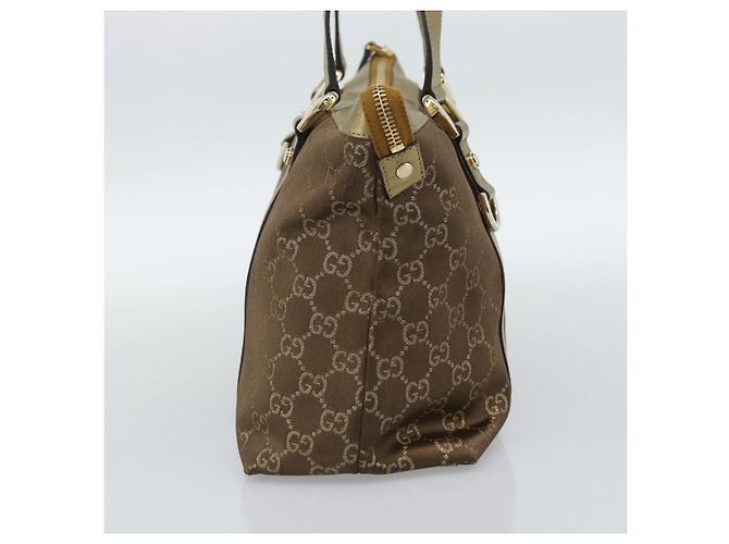 Borsa GUCCI GG Canvas Oro 141470 Auth ka4787 D'oro - vista 4