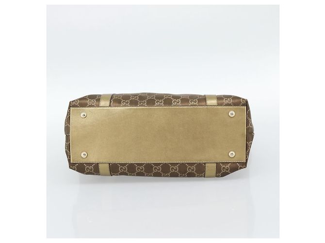 Borsa GUCCI GG Canvas Oro 141470 Auth ka4787 D'oro - vista 5