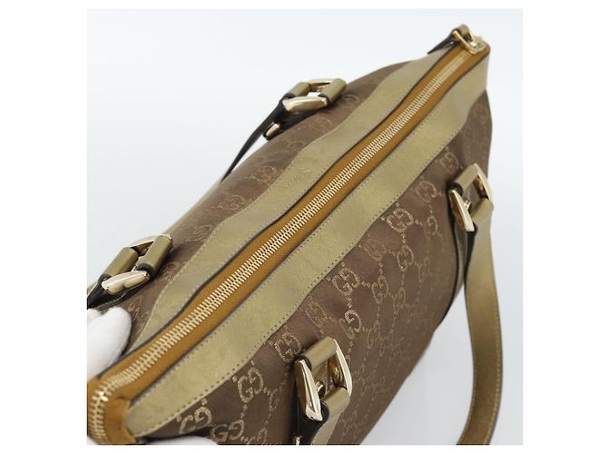 Borsa GUCCI GG Canvas Oro 141470 Auth ka4787 D'oro - vista 6