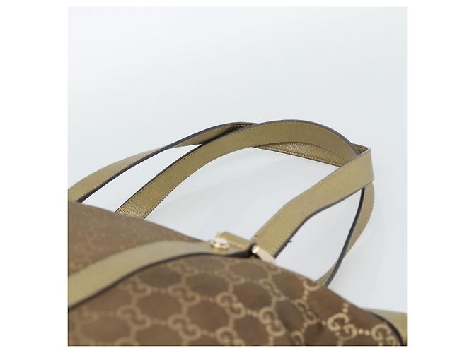 Borsa GUCCI GG Canvas Oro 141470 Auth ka4787 D'oro - vista 8