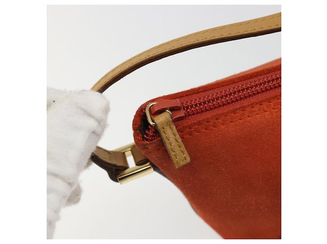 Borsa GUCCI Scamosciata Arancione Oro 039 1103 Auth BA13451 D'oro - vista 10
