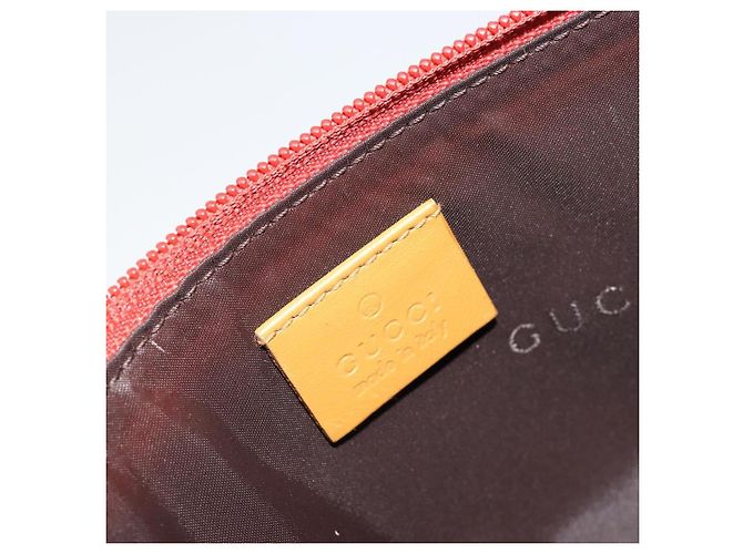 Borsa GUCCI Scamosciata Arancione Oro 039 1103 Auth BA13451 D'oro - vista 18