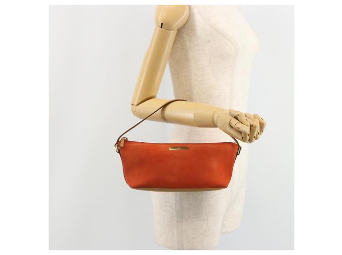 Borsa GUCCI Scamosciata Arancione Oro 039 1103 Auth BA13451 D'oro - vista 21