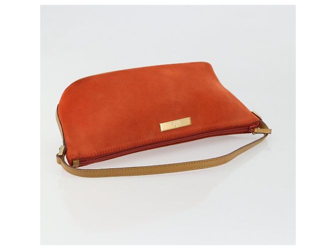 Borsa GUCCI Scamosciata Arancione Oro 039 1103 Auth BA13451 D'oro - vista 7
