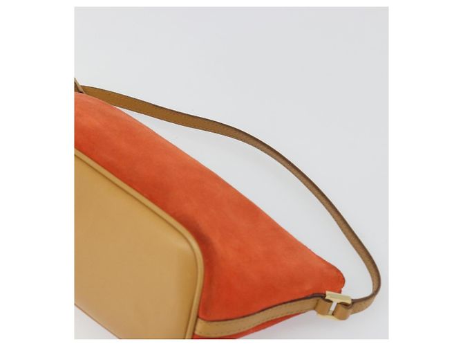 Borsa GUCCI Scamosciata Arancione Oro 039 1103 Auth BA13451 D'oro - vista 8