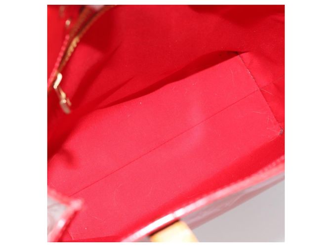 LOUIS VUITTON Borsa Monogram Vernis Reade MM Rosso Rouge M91086 LV Auth 185756 - vista 11