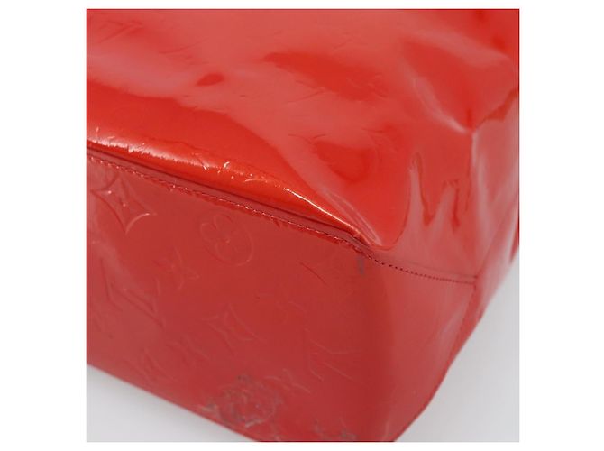 LOUIS VUITTON Borsa Monogram Vernis Reade MM Rosso Rouge M91086 LV Auth 185756 - vista 15