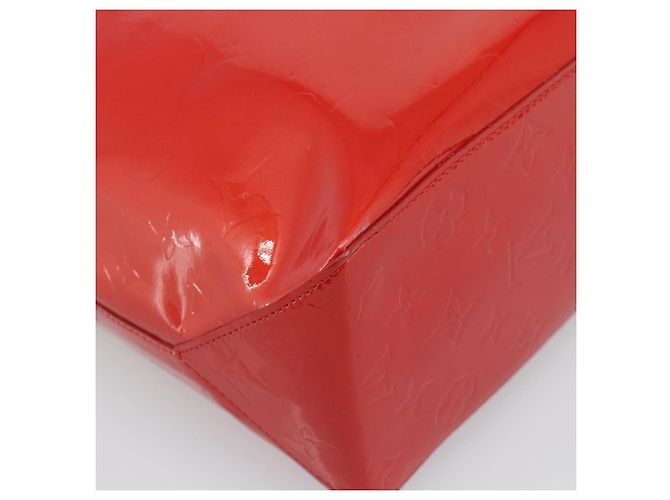 LOUIS VUITTON Borsa Monogram Vernis Reade MM Rosso Rouge M91086 LV Auth 185756 - vista 16