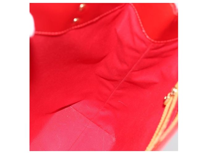 LOUIS VUITTON Borsa Monogram Vernis Reade MM Rosso Rouge M91086 LV Auth 185756 - vista 18