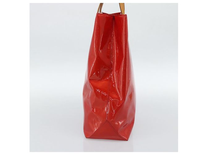 LOUIS VUITTON Borsa Monogram Vernis Reade MM Rosso Rouge M91086 LV Auth 185756 - vista 3