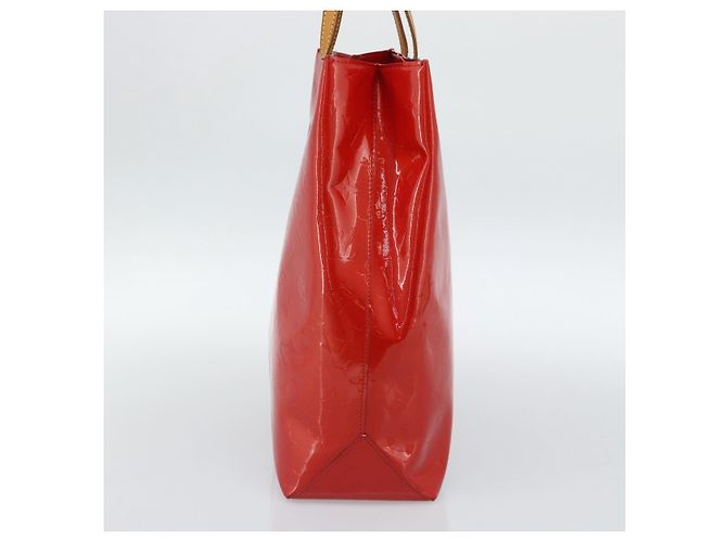 LOUIS VUITTON Borsa Monogram Vernis Reade MM Rosso Rouge M91086 LV Auth 185756 - vista 4