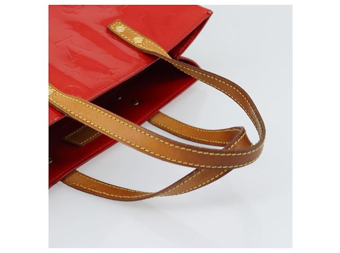 LOUIS VUITTON Borsa Monogram Vernis Reade MM Rosso Rouge M91086 LV Auth 185756 - vista 7