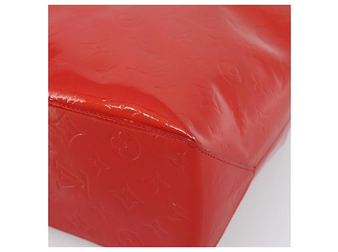 LOUIS VUITTON Borsa Monogram Vernis Reade MM Rosso Rouge M91086 LV Auth 185756 - vista 9