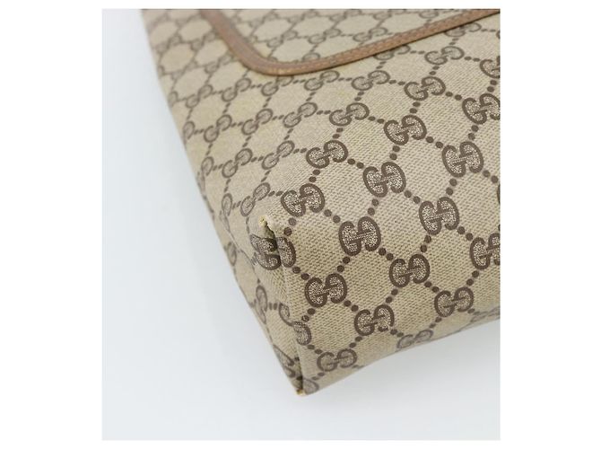 Bolsa Tote GUCCI GG Supreme Web Sherry Line PVC Bege Auth 187804 - vista 14