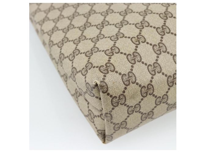 Bolsa Tote GUCCI GG Supreme Web Sherry Line PVC Bege Auth 187804 - vista 16