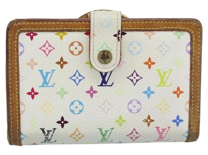 LOUIS VUITTON Portafoglio Viennois Multicolor White M92987 Auth 186548 Bianco - vista 13