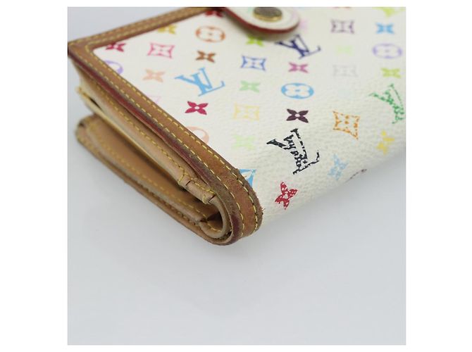LOUIS VUITTON Portafoglio Viennois Multicolor White M92987 Auth 186548 Bianco - vista 14