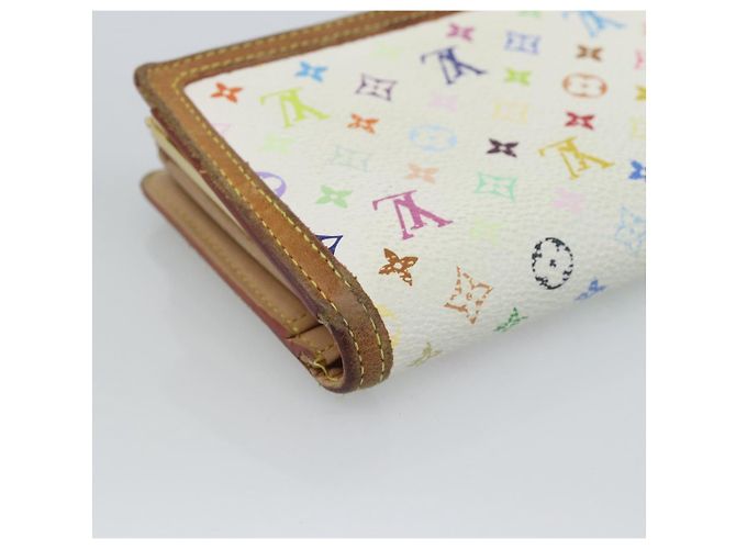 LOUIS VUITTON Portafoglio Viennois Multicolor White M92987 Auth 186548 Bianco - vista 16