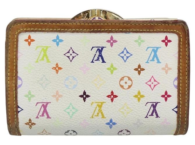 LOUIS VUITTON Portafoglio Viennois Multicolor White M92987 Auth 186548 Bianco - vista 2