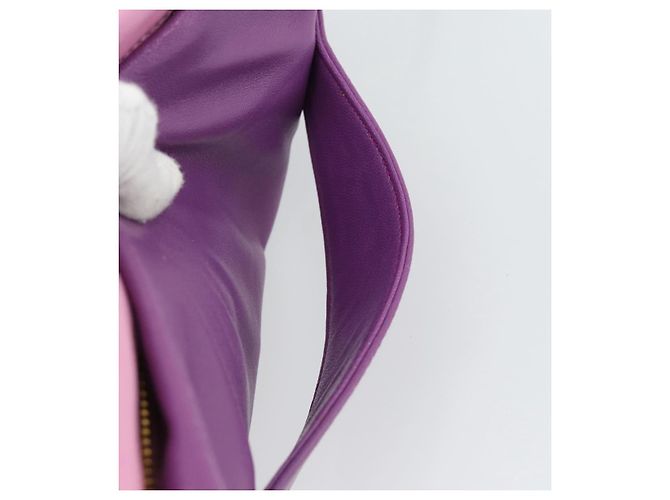 Borsa a Spalla PRADA in Pelle Viola e Oro Autentica 186122A D'oro Porpora - vista 20
