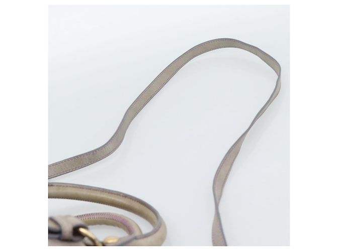 Borsa a mano Miu Miu Ribbon in pelle 2way Viola Oro Auth 186822V D'oro Porpora - vista 15