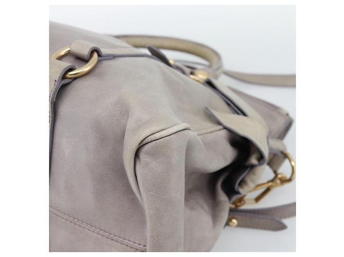 Borsa a mano Miu Miu Ribbon in pelle 2way Viola Oro Auth 186822V D'oro Porpora - vista 17