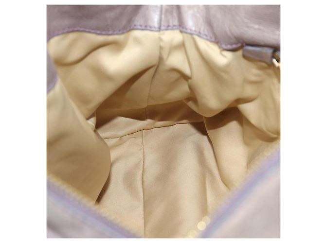 Borsa a mano Miu Miu Ribbon in pelle 2way Viola Oro Auth 186822V D'oro Porpora - vista 23