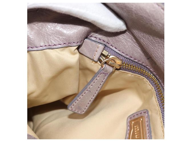Borsa a mano Miu Miu Ribbon in pelle 2way Viola Oro Auth 186822V D'oro Porpora - vista 24