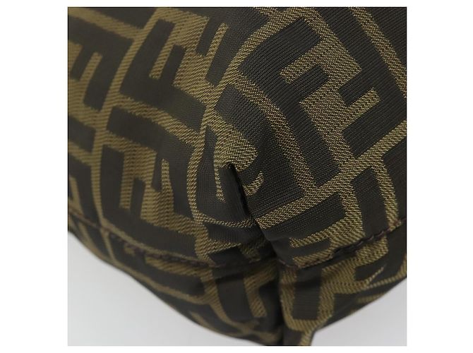 Borsa Tote FENDI Zucca Canvas Nero Marrone Auth 185908 - vista 14