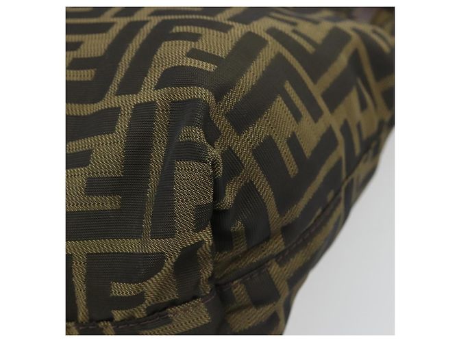 Borsa Tote FENDI Zucca Canvas Nero Marrone Auth 185908 - vista 15