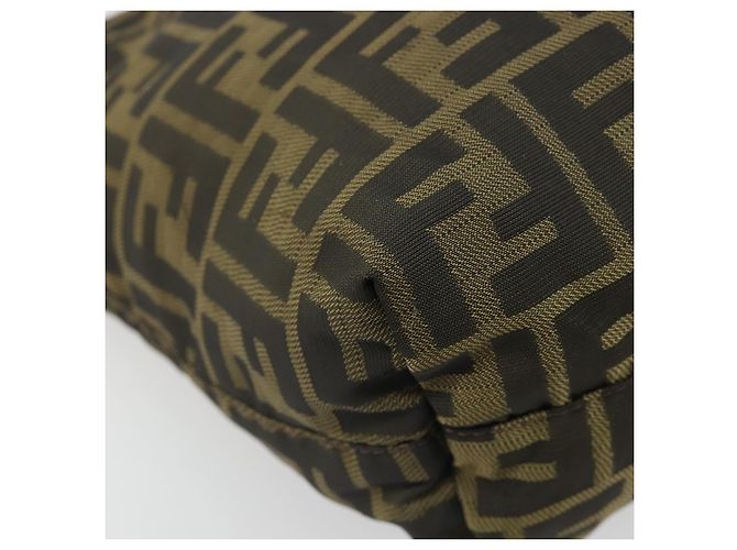 Borsa Tote FENDI Zucca Canvas Nero Marrone Auth 185908 - vista 16