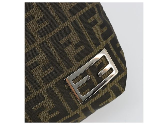 Borsa Tote FENDI Zucca Canvas Nero Marrone Auth 185908 - vista 17