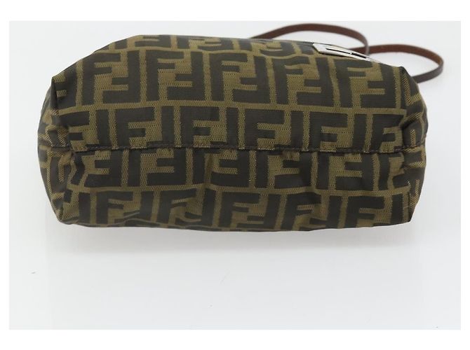 Borsa Tote FENDI Zucca Canvas Nero Marrone Auth 185908 - vista 5