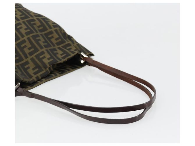 Borsa Tote FENDI Zucca Canvas Nero Marrone Auth 185908 - vista 7