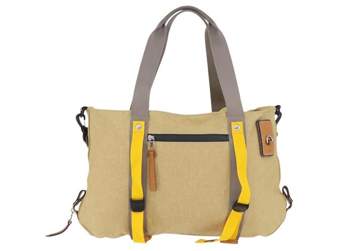 Borsa Tote LOEWE Loewe Nature Canvas 2way Beige Silver Auth 186333A Argento - vista 13