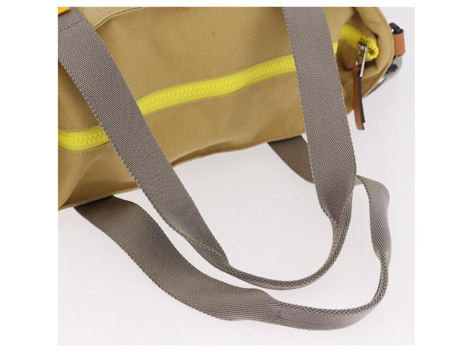 Borsa Tote LOEWE Loewe Nature Canvas 2way Beige Silver Auth 186333A Argento - vista 8