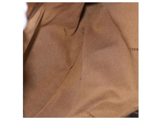 Bolso de Mano FENDI Zucca Canvas Negro Marrón Auténtico 186332 Castaño - vista 11
