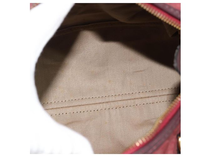 Borsa Boston Christian Dior Trotter Canvas Scamosciato Rosso Oro Autentica 186895 - vista 11