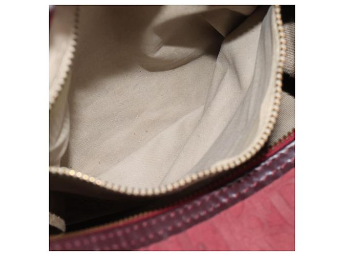 Borsa Boston Christian Dior Trotter Canvas Scamosciato Rosso Oro Autentica 186895 - vista 12